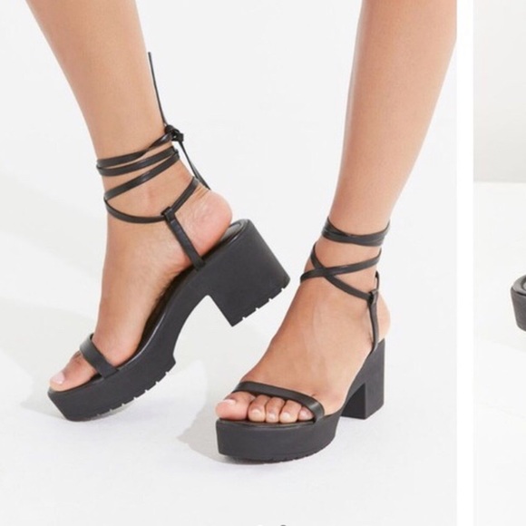 Black strappy sandals
